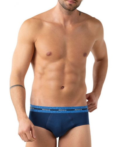 Lot de 3 slips Stretch coton Athena (Noir/Bleu/Marine)