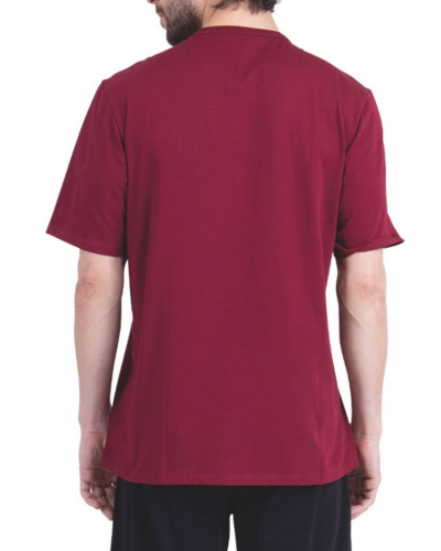 Pijama corto de punto 100% algodón Athena (Ciruela / Negro)