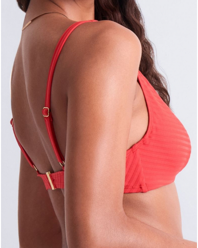 Supportive triangle bath bra Aubade Sun Pop (Coral)