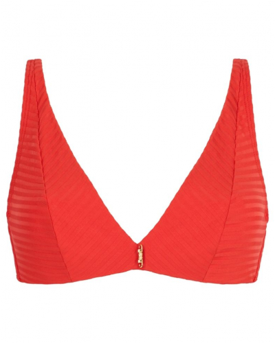 Sujetador de baño triangular envolvente Aubade Sun Pop (Coral)