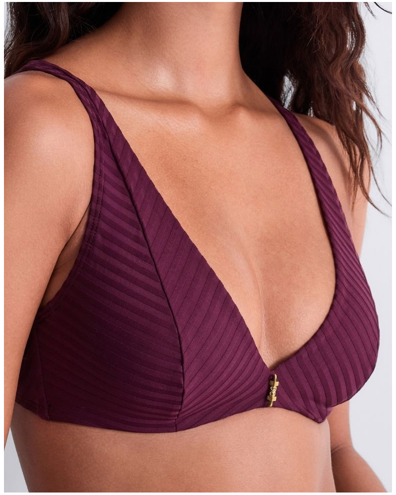 Sujetador de baño triangular envolvente Aubade Sun Pop (Açai)