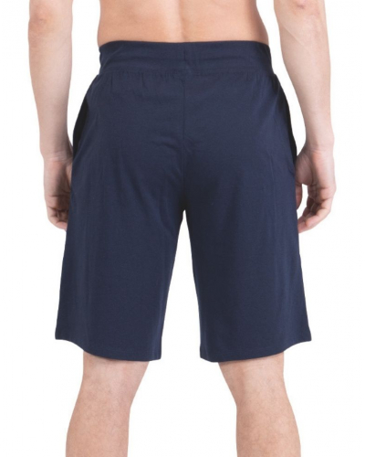 Athena Short Pajama with Fold-Over Collar Jersey 100% Cotton Chic (Terracotta / Navy)