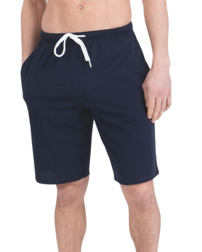 Pijama corto con cuello redondo de punto 100% algodón Athena Rayas Ocean Club (Azul Lavanda / Azul marino)