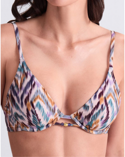 Soutien-gorge de bain triangle plunge Aubade Aurora Sands (Boho)