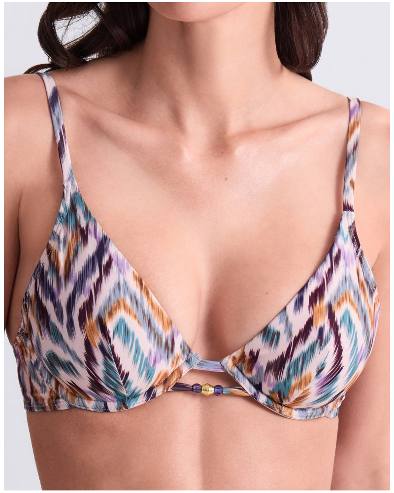 Soutien-gorge de bain triangle plunge Aubade Aurora Sands (Boho)