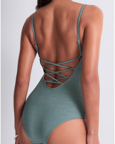 Soft one-piece swimming suit Aubade Summer Glow (Aqua)