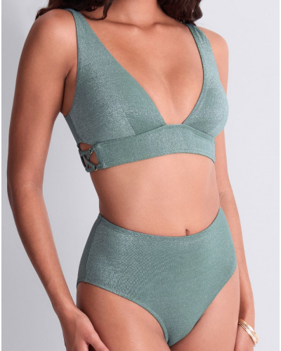 Culotte de bain taille haute Aubade Summer Glow (Aqua)