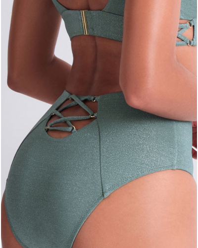 Culotte de bain taille haute Aubade Summer Glow (Aqua)