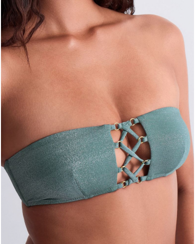 Strapless bath bra Aubade Summer Glow (Aqua)
