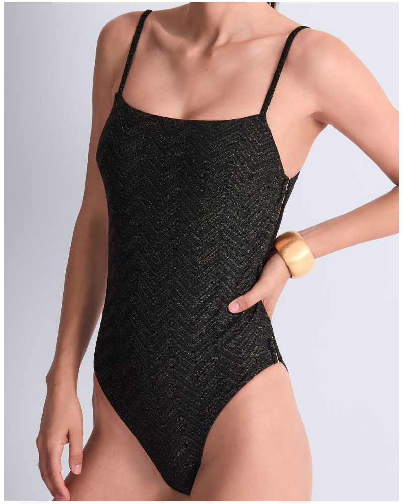 Traje de baño de una pieza suave Aubade Golden Horizon (Negro)