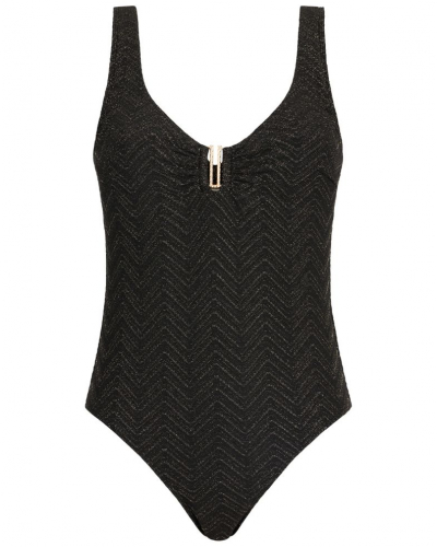Underwired one-piece swimsuit Aubade Golden Horizon (Black)
