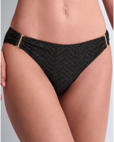Slip de bain brésilien Aubade Golden Horizon (Noir)