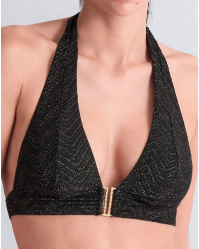 Soutien-gorge de bain triangle Aubade Golden Horizon (Noir)