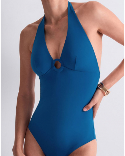 Soft one-piece swimming suit Aubade Summer Essence (Ibiza Blue)