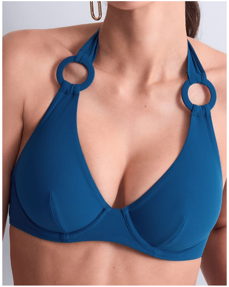 Soutien-gorge de bain triangle plunge Aubade Summer Essence (Ibiza Blue)