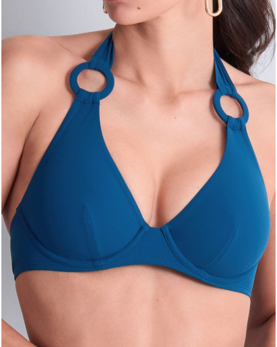 Soutien-gorge de bain triangle plunge Aubade Summer Essence (Ibiza Blue)