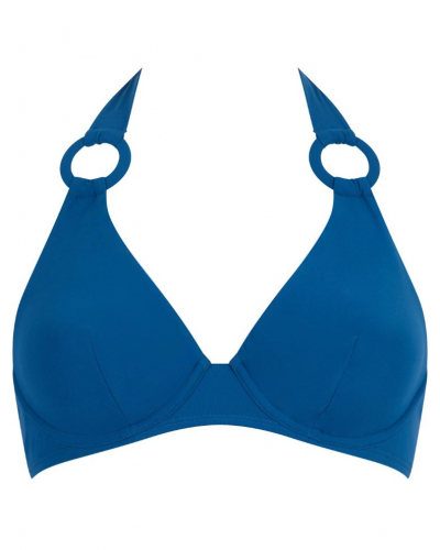 Plunge triangle swim bra Aubade Summer Essence (Ibiza Blue)