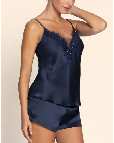 Caraco en soie Lise Charmel Eclat Couture (Bleu Night)