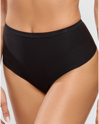 High waist sculpting thong Empreinte Eclispe (Black)