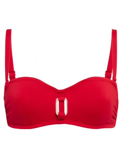 Sujetador de baño bandeau con aros Simone Pérèle Magnetic (Ecarlate)
