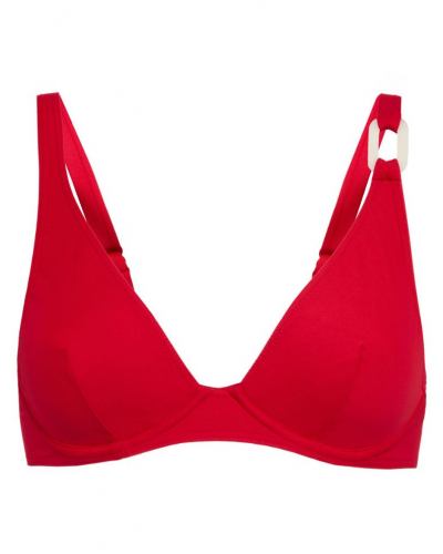 Underwired triangle swim bra Simone Pérèle Magnetic (Ecarlate)