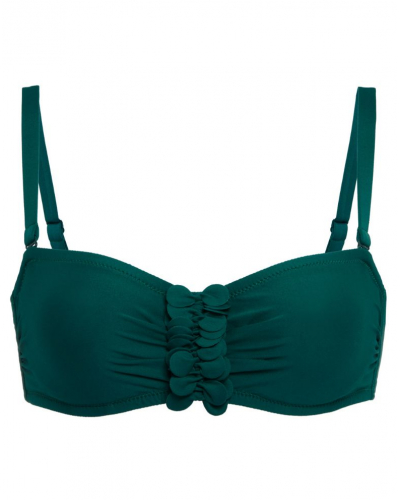 Underwired bandeau bikini top Simone Pérèle Paloma (Emeraude)