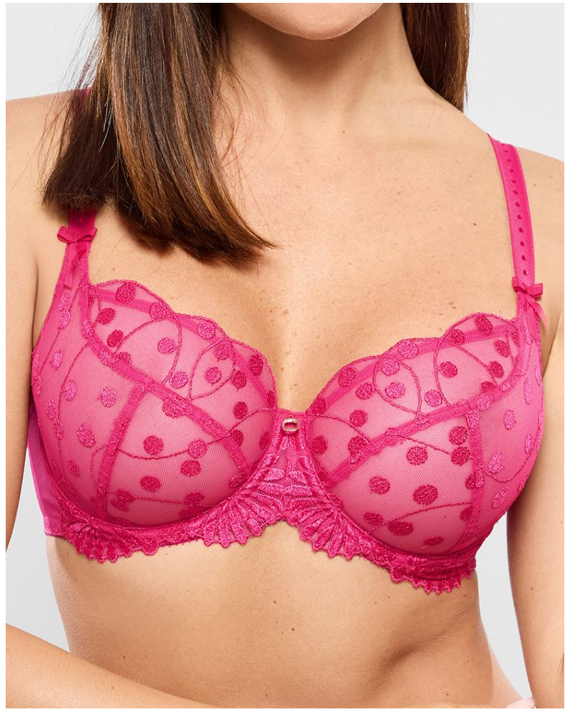 Underwired low-necked bra Empreinte Tess (Rose Samba)