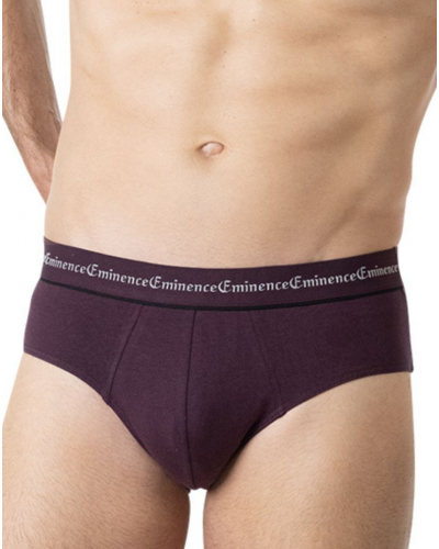 Pack of 3 stretch cotton briefs Eminence Business (Plum / Black / Anthracite)