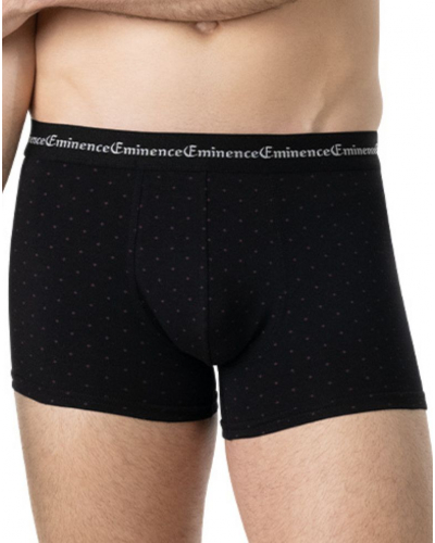 Pack of 3 stretch cotton boxers Eminence Business (Diamonds / Geometric Print / Plum)