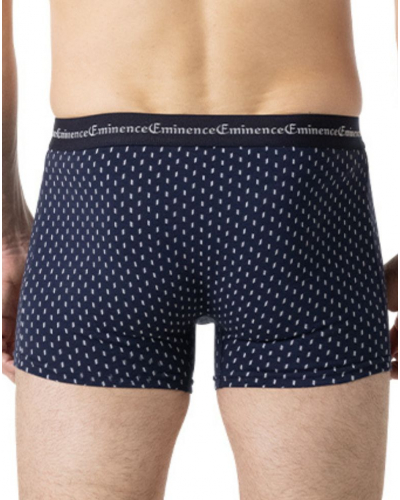 Pack of 3 stretch cotton boxers Eminence Business (Navy / Chevrons / Rectangles)