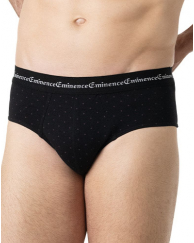 Paquete de 3 slips de algodón elástico Eminence Business (Diamantes / Estampado geométrico / Ciruela)