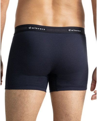 Lot de 3 boxers coton bio Eminence Tailor (Marine / Gris chiné / bleu lavande)
