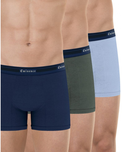 Pack of 3 stretch cotton briefs Eminence Tailor (Lavender Blue / Green / Navy)