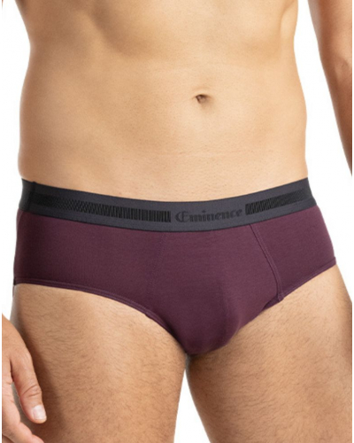 Pack of 3 stretch cotton briefs Eminence Exception (Black / Burgundy / Navy)