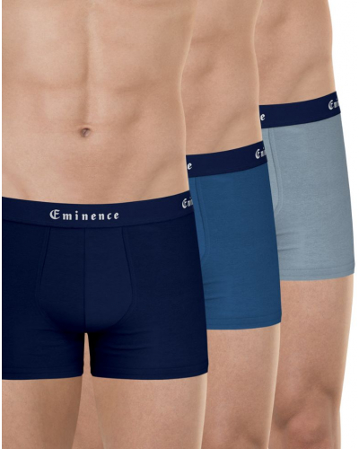 Pack of 3 Made in France Eminence Boxers (Grey Sky / Blue / Navy)