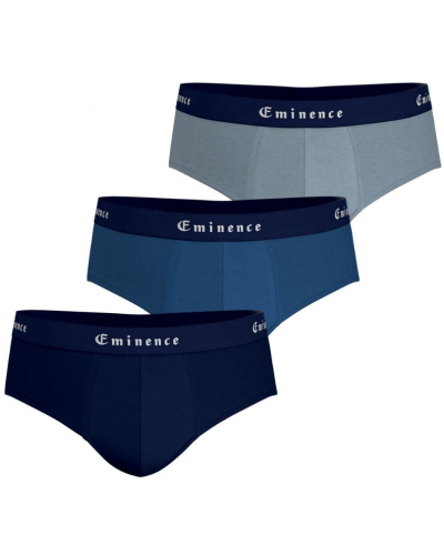 Pack of 3 Made in France Briefs Eminence (Greyish Sky / Blue / Navy)