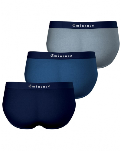 Paquete de 3 slips Made in France Eminence (Cielo grisáceo / Azul / Marino)
