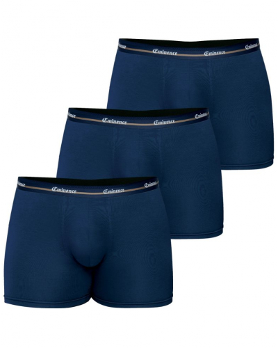 Lot de 3 boxers coton stretch Eminence Grandes Tailles (Marine)