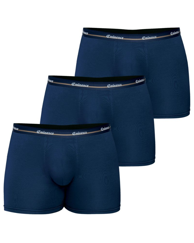 Lot de 3 boxers coton stretch Eminence Grandes Tailles (Marine)