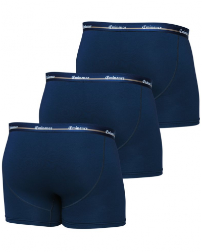 Paquete de 3 boxers de algodón elástico Eminence Tallas Grandes (Marino)