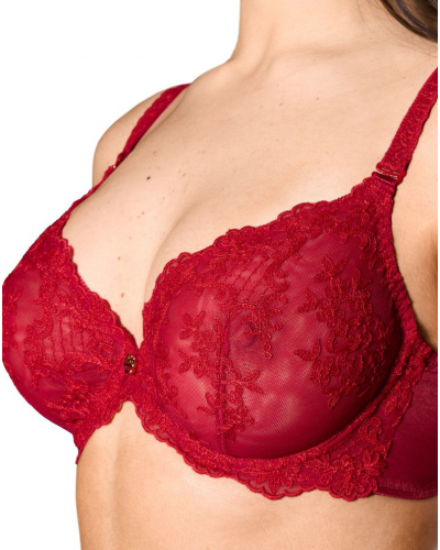 Underwired triangle bra Louisa Bracq Victoria (Rouge à Lèvres)
