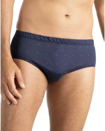 Calzoncillo cerrado de talle alto 100% algodón Eminence Motifs (Marino)