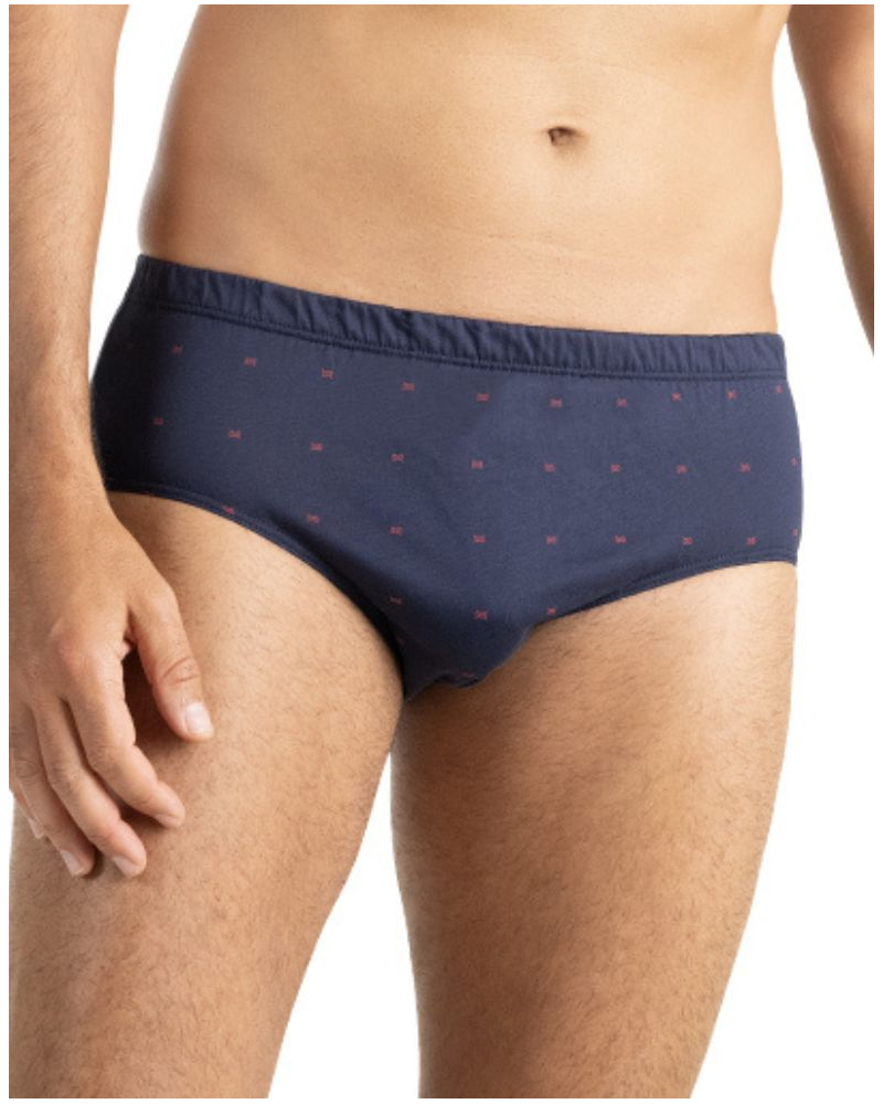 Calzoncillo cerrado de talle alto 100% algodón Eminence Motifs (Marino)