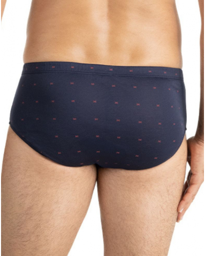 High-waisted closed brief 100% cotton Eminence Motifs (Navy)