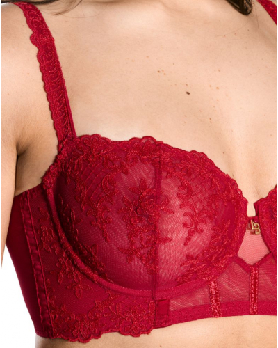 Semi-strapless demi bra Louisa Bracq Victoria (Rouge à Lèvres)