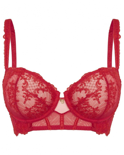 Semi-strapless demi bra Louisa Bracq Victoria (Rouge à Lèvres)