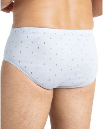 Calzoncillo cerrado de talle alto 100% algodón Eminence motifs (Celeste)