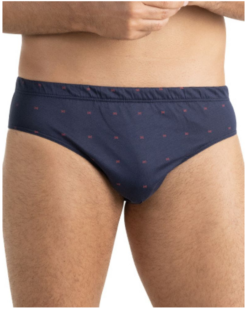 Low-rise brief 100% Cotton Eminence Motifs (Navy)