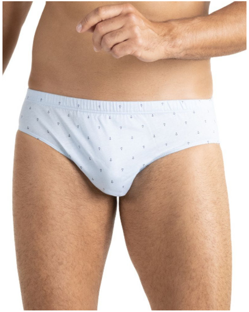 Low-rise brief 100% Cotton Eminence Motifs (Sky)