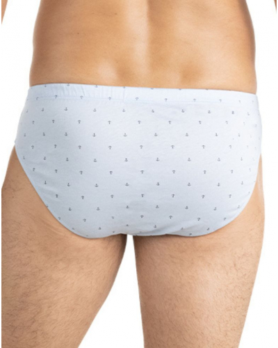 Low-rise brief 100% Cotton Eminence Motifs (Sky)